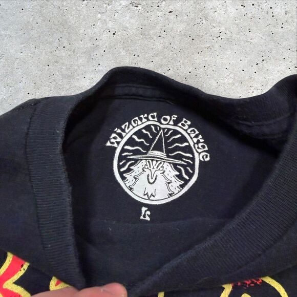 Wizard of Barge BDSM Battles Dragons Swords Magic Graphic T-Shirt Black L - Picture 8 of 9